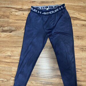 Under Armour UA Heatgear Compression Leggings Tights Black Dark Gray - Size 2XL